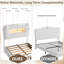 Structure de lit double avec tête de lit et tiroirs de rangement pour enfants, lit plateforme tapissier avec lumières DEL et station de charge, conception silencieuse et discrète, assemblage facile pour les garçons et les filles-2025026968