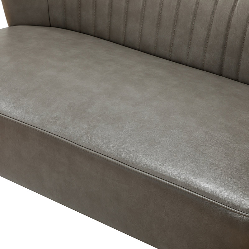 Causeuse Euclid, Faux cuir gris