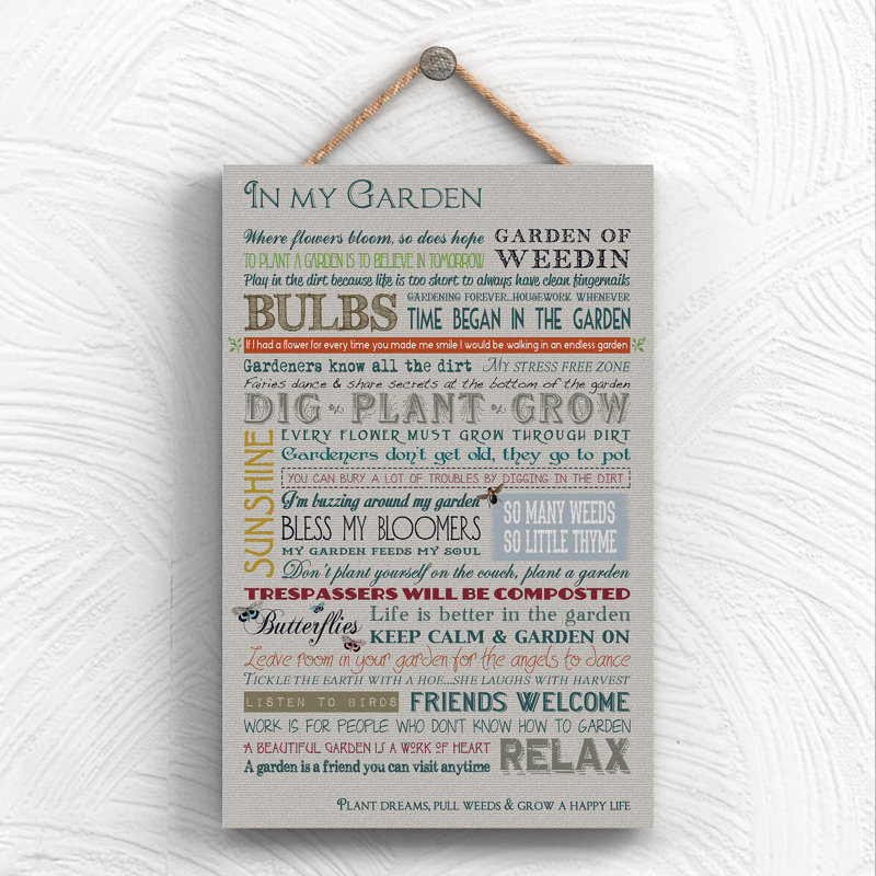 In My Garden - Print on MDF