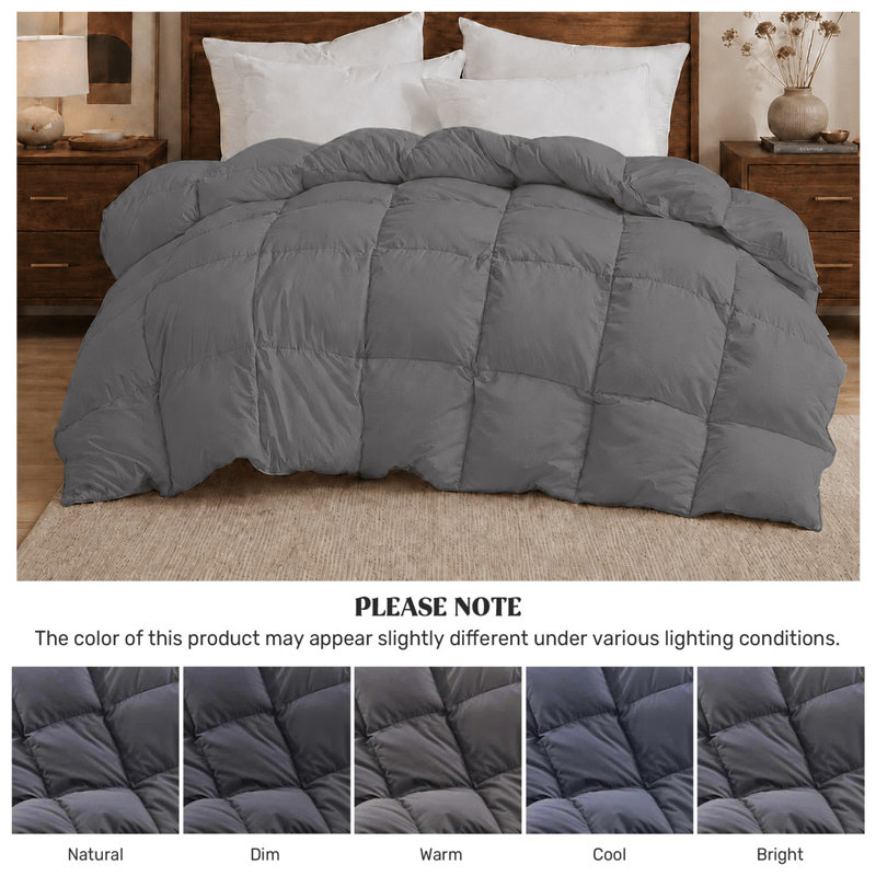  Édredon en fibre de duvet synthétique toutes saisons doux - Insert de couette douillet et moelleux avec pattes de coin pour un ajustement sûr
