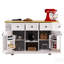 Îlot de cuisine polyvalent avec abattant, prise de courant et grand espace de rangement pour une cuisson améliorée et une meilleure organisation-1901153959