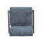 Méridienne 2 pièces moderne bleu gris, chaise d'appoint rembourrée en polyester de 26,38 po avec structure en métal, fauteuil confortable pour le bureau du salon-334082309-334082306