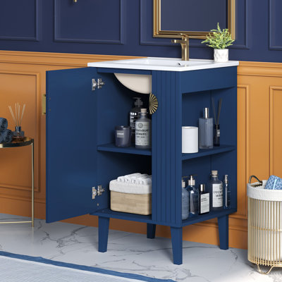 Meuble-lavabo de 20 pouces avec lavabo en céramique
