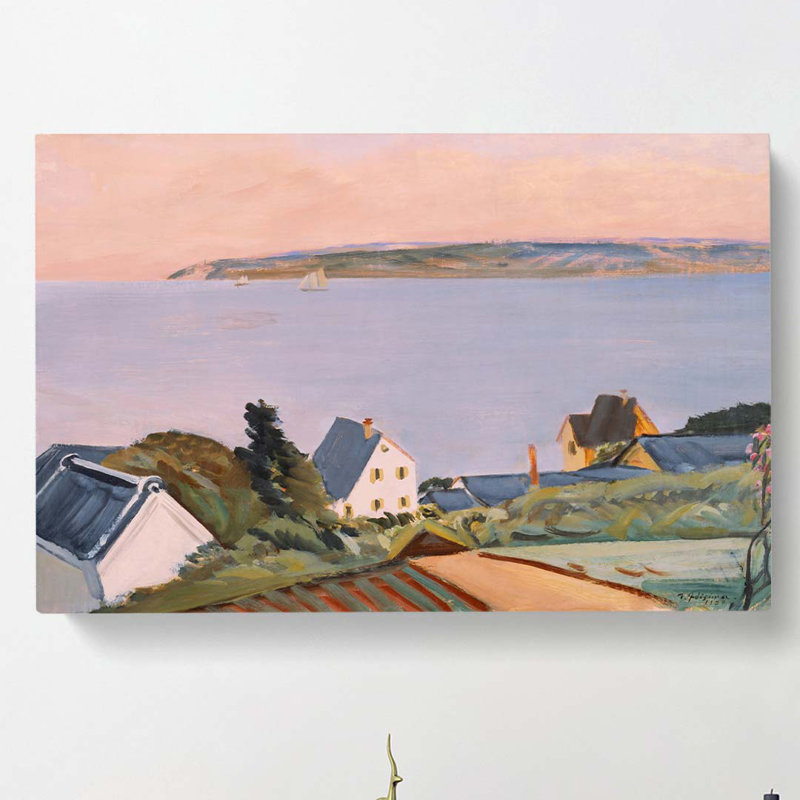 Distant View Of Awajishima by Fujishima Takeji - Wrapped Canvas, 50cm H x 76cm W x 3cm D