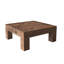 Table basse carrée en bois massif rétro brun-noisette-228492506