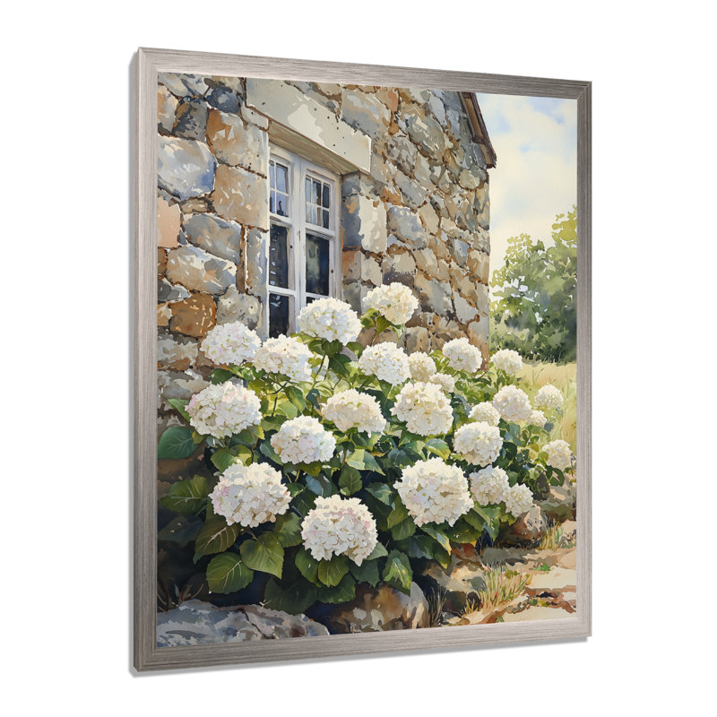 Chien - impressions murales florales, H 32 po x l 16 po, Argent argent, Reproduction encadrée sans passe-partout