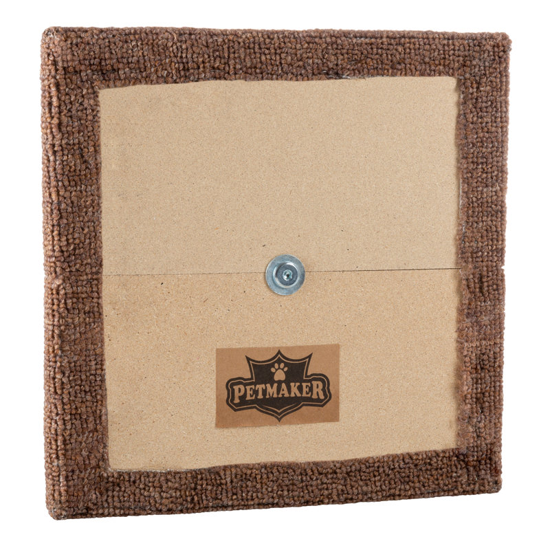 24.5-Inch Brown Sisal and Carpet Cat Scratching Post with Toy