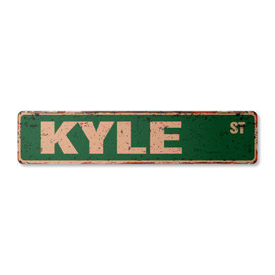 Plaque de rue en aluminium Kyle