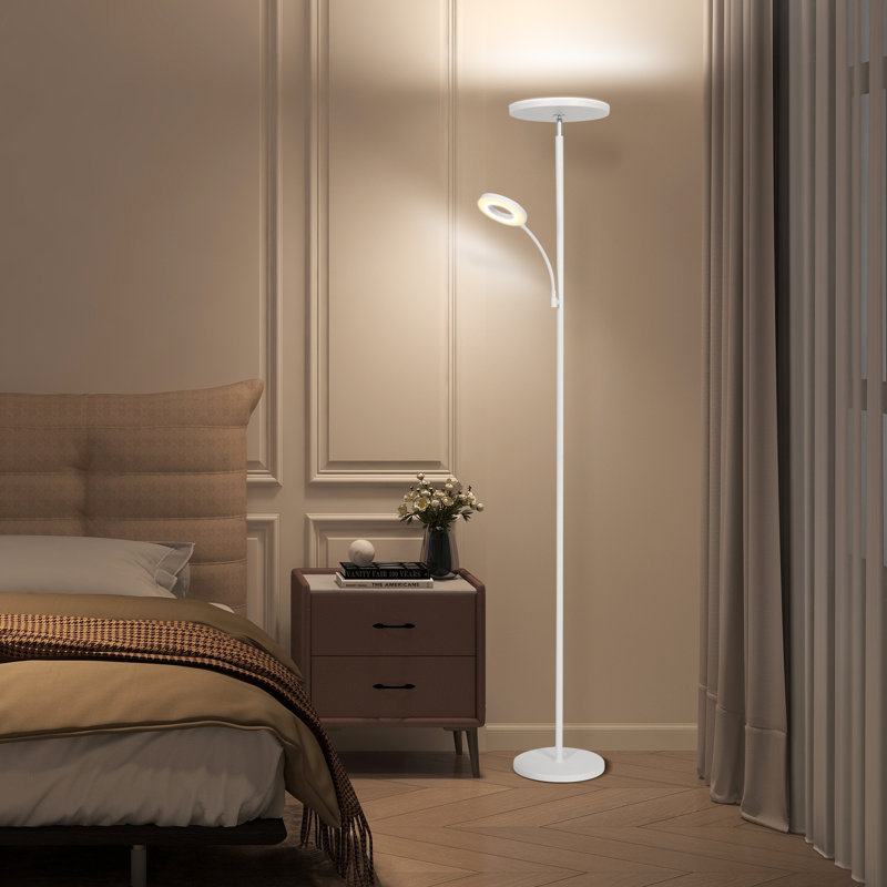 Modern Simple Floor Lamp With Remote Control White