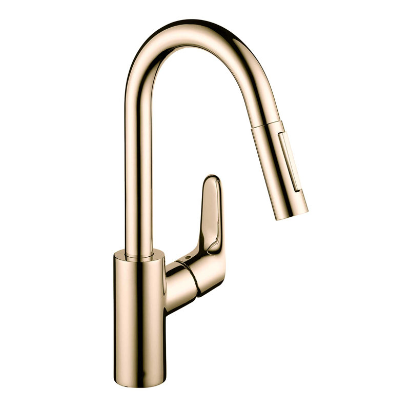 Focus Pull Down Single Handle Kitchen Faucet, Polished Nickel