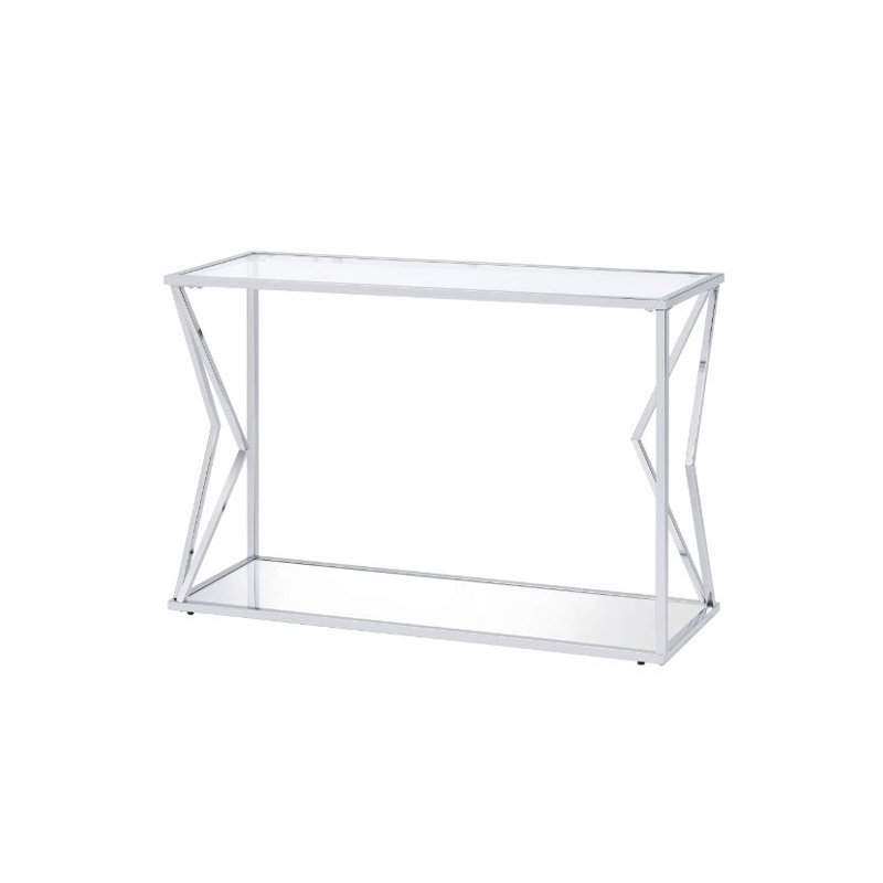 Table de canapé Broemmel, table de vestibule, table Hoyer avec base en métal