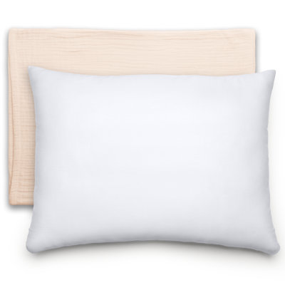 Comfy Cubs Toddler Pillow with Pillowcase, 13 x 18 in - Travel & Sleep Support for Kids - Lightweight, Soft and Cozy Pillow for Toddlers