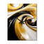 Liquide or noir noir blanc abstrait tourbillon minimal - spirales abstraites très grandes horloges murales-99636317