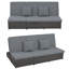 Chaise longue d'extérieur en osier 2 places-2043774989