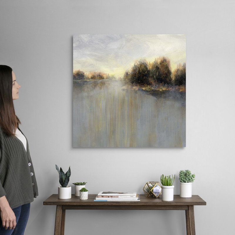 Rainy Sunset II - Painting on Canvas, 30" H x 30" W x 1.25" D, Wrapped Canvas