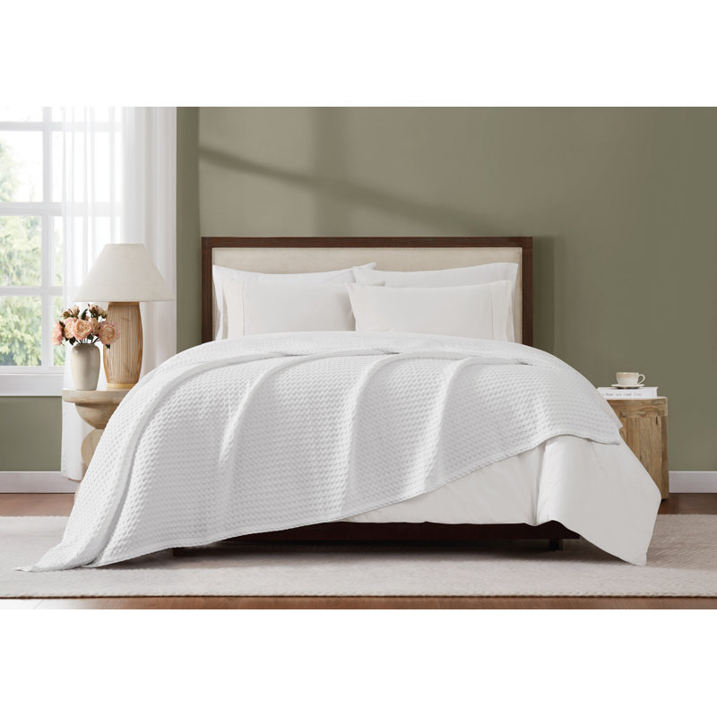 Couverture de lit Brooklyn, Twin Blanket, White