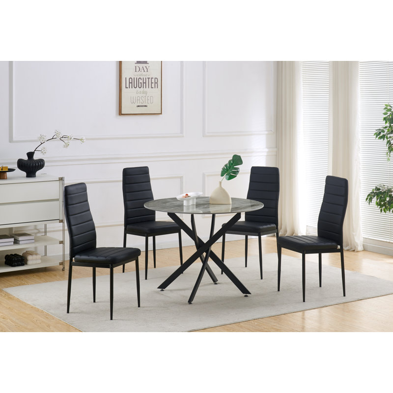 4 - Person Dining Set, Black