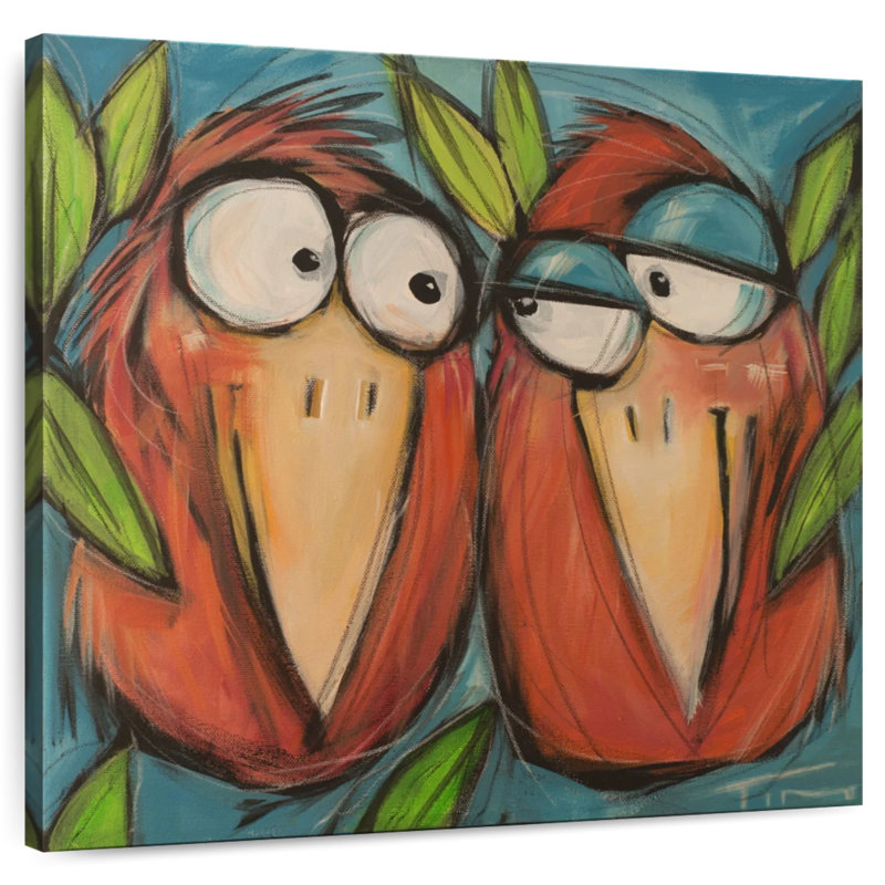 Brampt Flirting Love Birds, 36" H x 36" W