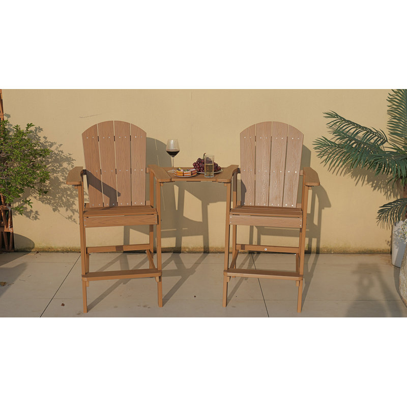 All-Season Outdoor Lounge Chair, Adirondack Bar Chair, Teak