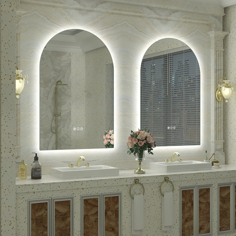Aevar LED Lighted Wall Mirror, 36" x 24"