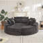 Canapé rond surdimensionné en velours côtelé de 78,5 pouces, convertible en deux fauteuils inclinables, canapé-lit 2 en 1, conception de coussin pour le cou avec cinq coussins décoratifs-1140072331