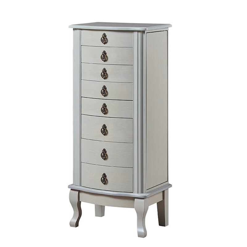 Canora Grey Tarbell 17.13'' Wide Free-Standing Jewelry Armoire with ...