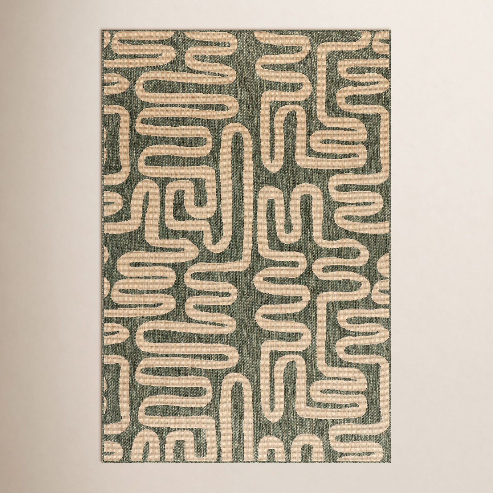 Abstract Outdoor Rug, Rectangle 8' x 10'
