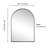 Elodie 28 in. W x 40 in. H Large Arched Aluminum Metal Framed Wall Mounted Bathroom Vanity Accent Mirror, Black-378608240-393421925