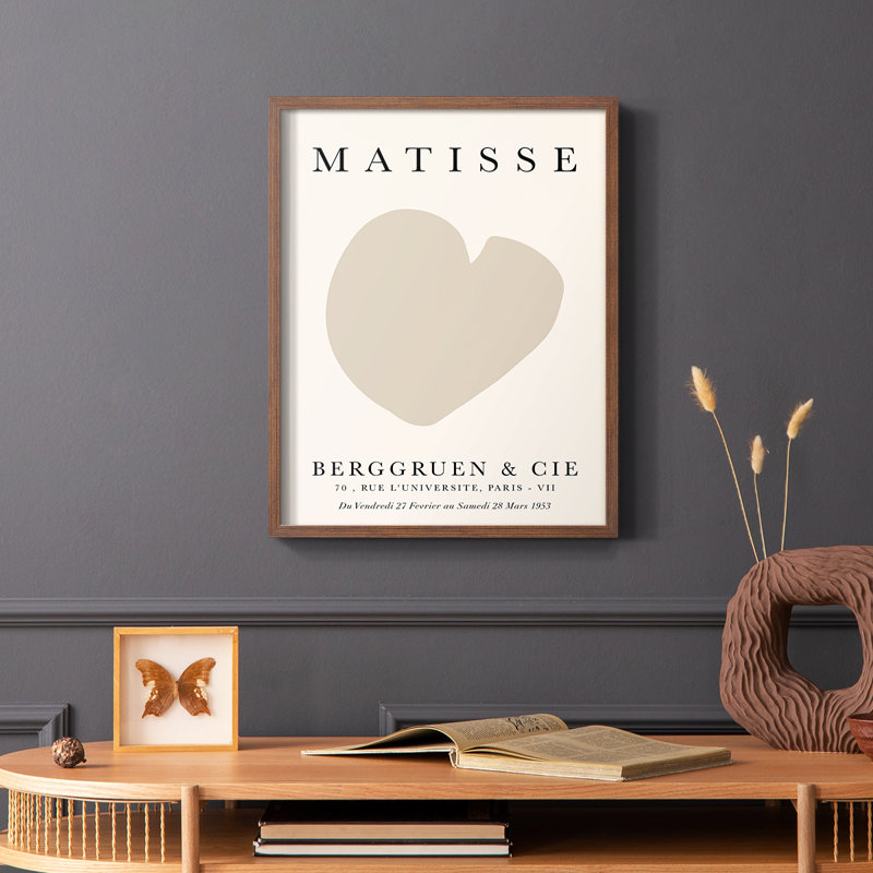 Matisse CCXIX, reproduction encadrée - bois massif, H 14 po x l 11 po, Brun