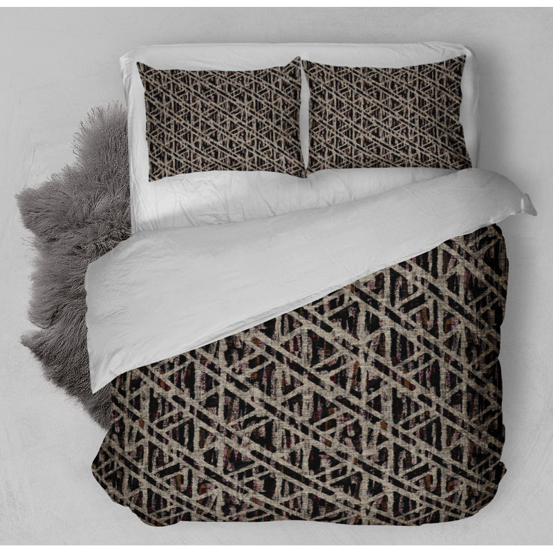 Polyester Channel Geometric Shapes Comforter, King Comforter + 2 King Pillowcases