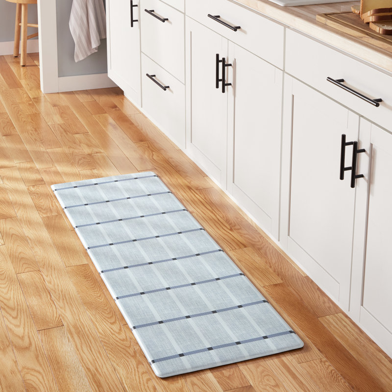 Blue Plaid Comfort Plus Anti-Fatigue Kitchen Mat