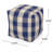 Connor Checkered Square Shape Fabric Upholstered Pouf Ottoman