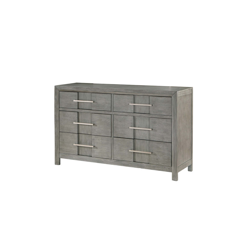 Commode 6 tiroirs Adryan, Gris