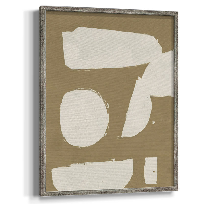 ChunkyAbstractI Framed Print - Solid Wood, 11" H x 9" W