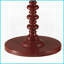 Rouge rond en bois massif & amp; Table basse en panneau de fibres à densité moyenne, piédestal traditionnel-443726533