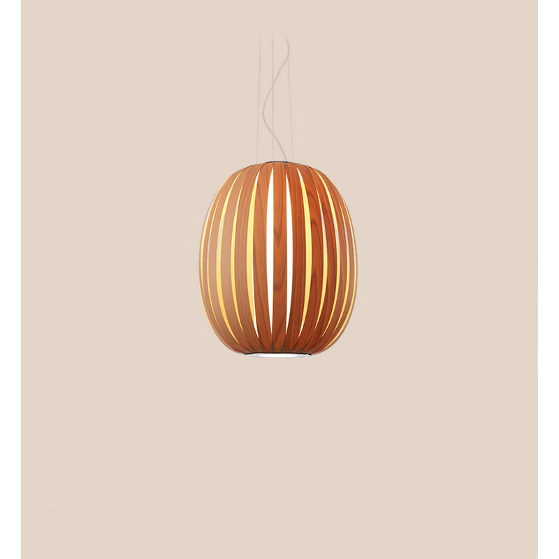 Pod 1 - Light Pendant, Natural Beech, 24" H x 20.8" W x 20.8" D, E26 Base