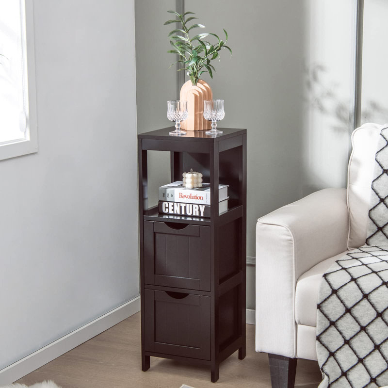 Aphan Freestanding Bathroom Cabinet, Espresso