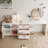 Fully Assembled Modern L-Shaped Desk Set with Drawers and Storage-529753073