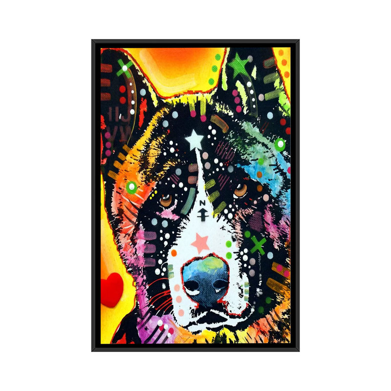 Impression sur toile tendue, H 26 po x l 18 po x P 1,5 po, Cadre noir