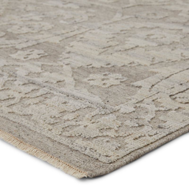 Collinston Oriental Area Rug in Taupe, Rectangle 10' x 14'