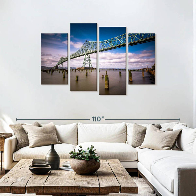Lilie Astoria Megler Bridge, H 48 po x l 75 po