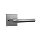 Bravura 938-7 Panhandle Privacy Lever on Square Contemporary Rose in Satin Nickel