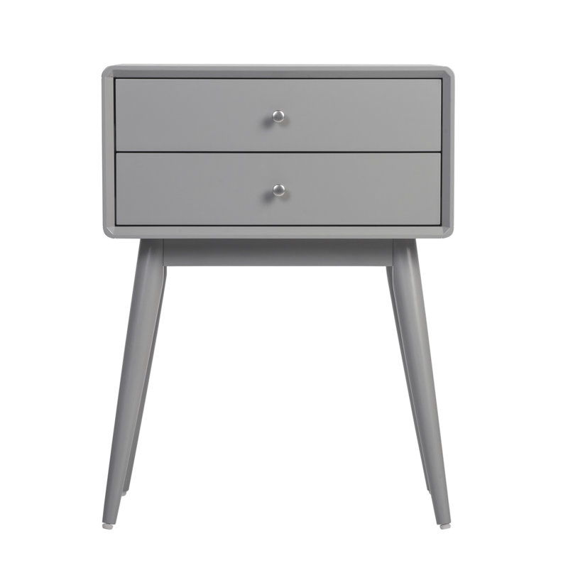 Rory Two-Drawer Side Table, French Gray
