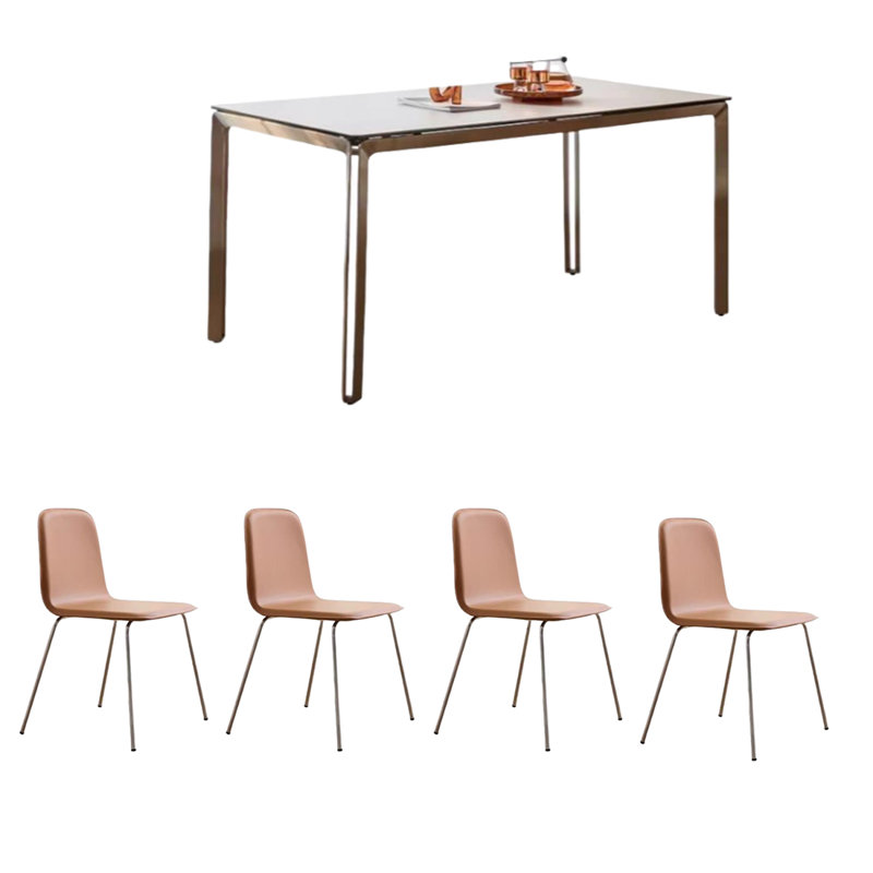 Ensemble de table de salle à manger élégant avec des caractéristiques solides., H 29,53 po x L 70,87 po x l 35,43 po
