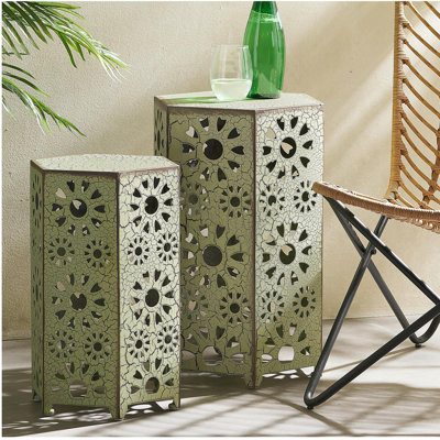 Table d'appoint d'extérieur ELiana, 2 pièces