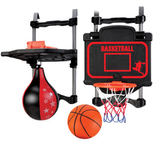 NSG 10'' W Over The Door Basketball Hoop with Basketball(s) Included