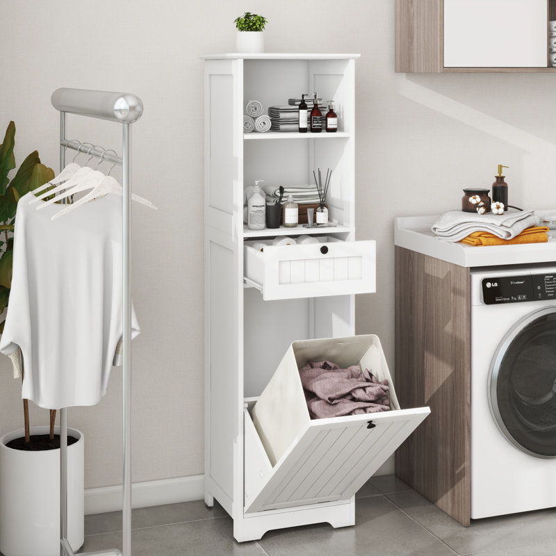 One-Compartment One-Drawer Tilt-Out Laundry Sorter Cabinet -