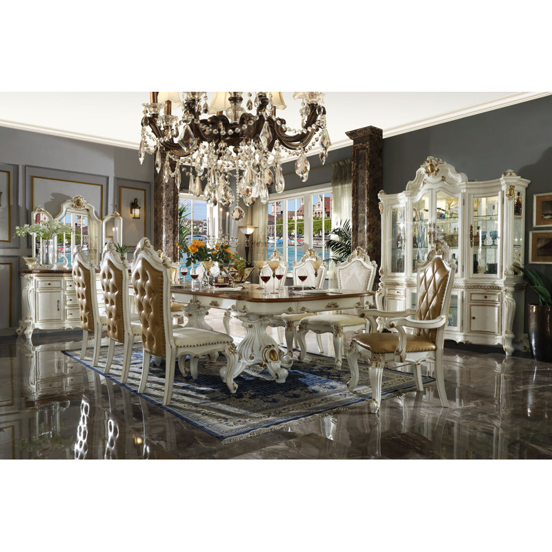 Chaise avec accoudoirs en perle antique Pruneda
