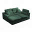 Canapé d'angle en L avec dossier haut, tissu chenille flammé, sans assemblage requis-1699830591