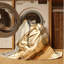 Tapis oriental classique lavable à la machine Pavni Aristotle Bust - beige-1730716692
